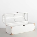 Coffre en bois vintage blanc