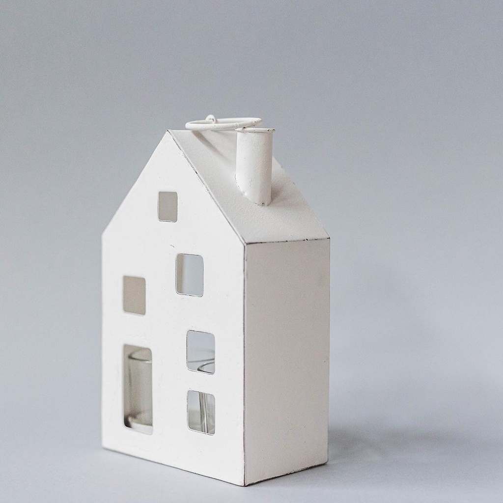 Bougeoir maison en métal (grand) 