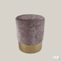 Pouf en velours gris