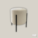 Pouf sur pieds beige