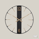 Horloge en métal moderne en métal noir - 50cm