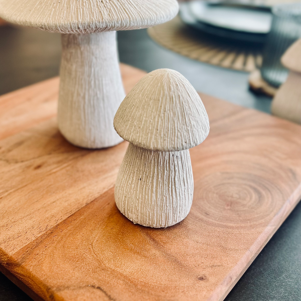 Champignon Décoratif Blanc - 10cm