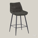 Tabouret de comptoir Roma - Vintage Charcoal Suede