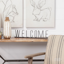 "WELCOME" en métal noir 24''