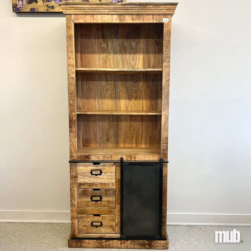[mub.bs.indus001] Bibliothèque industrielle en manguier 