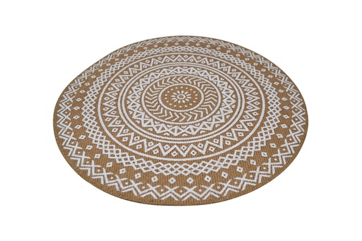 Napperon en jute "mandala" blanc