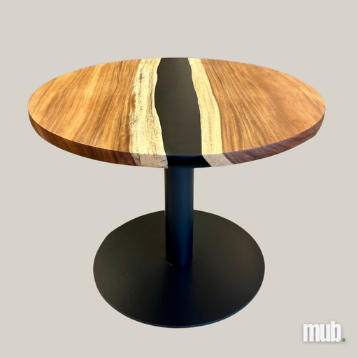 Table à diner ronde en Parota