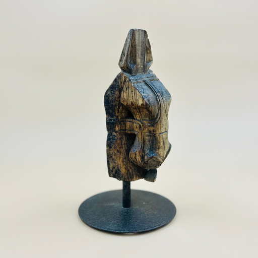 Sculpture tête de cheval | Bois antique
