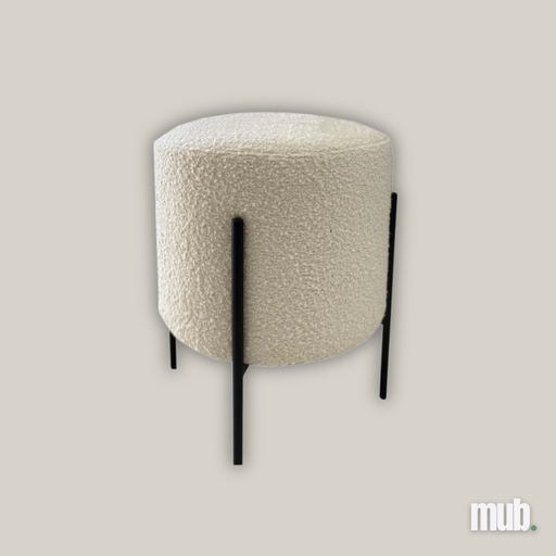 Pouf sur pieds beige