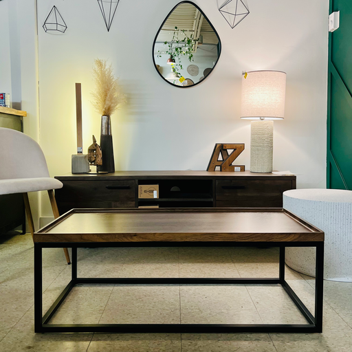 Table de centre effet Noyer