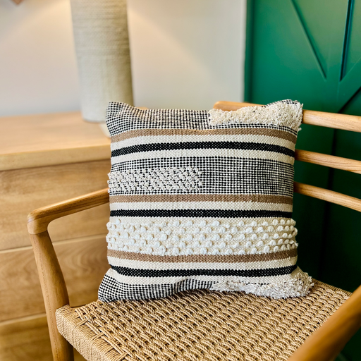 Coussin "Mahim" en Coton Tissé – 45 x 45 cm