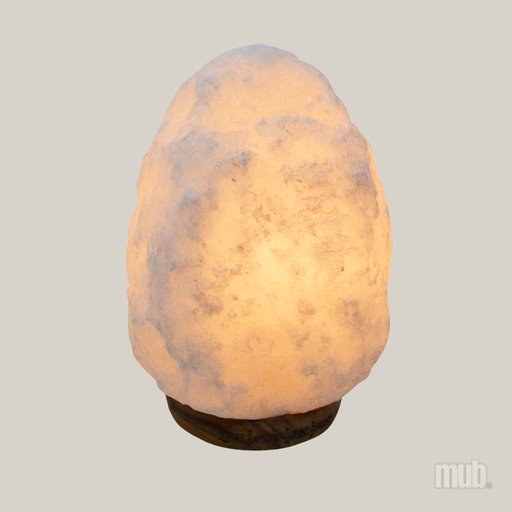 Lampe en Cristal de Sel Blanc Purifiant "Lokah"