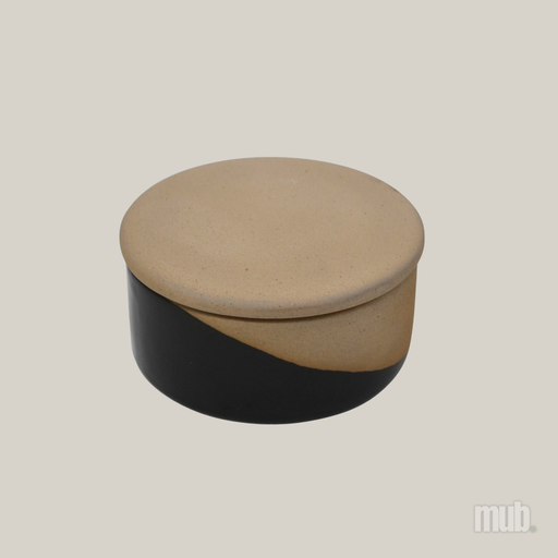 Boîte en Céramique - Beige & Noire