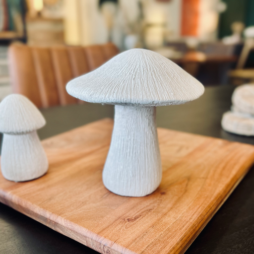 Champignon Décoratif Blanc - 15cm