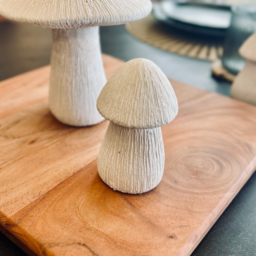 Champignon Décoratif Blanc - 10cm