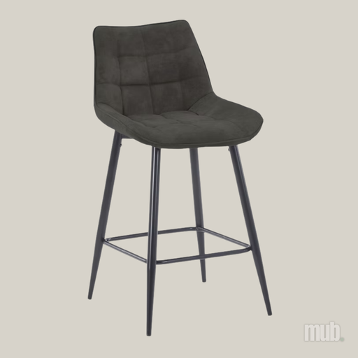 Tabouret de comptoir Roma - Vintage Charcoal Suede