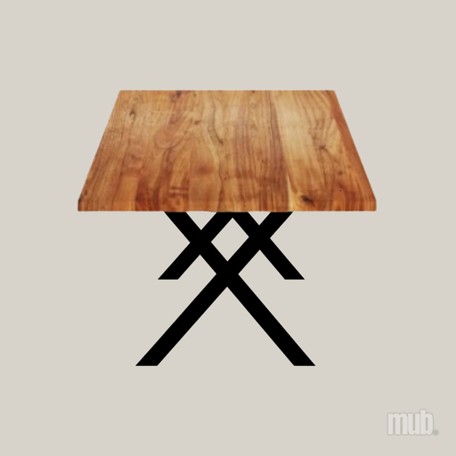 Table à diner (re)valorisée en acacia - 80'' x 40''