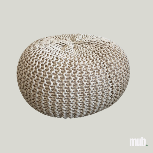 [MUB.AX.PF001] Pouf beige en Jersey